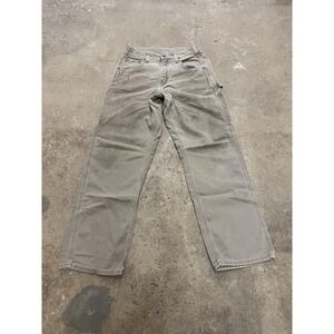 Carhartt Pants Mens 31x33 Beige Relaxed Fit Canvas Carpenter Work B151MU